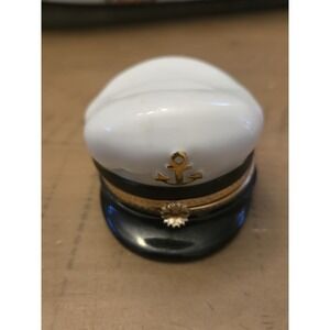 Hinged Trinket Box - Andrea by Sadek Ceramic Captains Sailor Hat